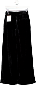 & Other Stories Black Straight-leg Velvet Trousers UK 6