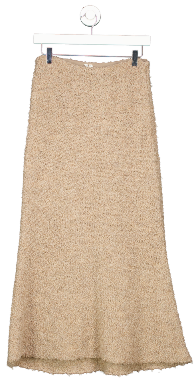 Arket Brown Boucle Knitted Midi Skirt UK S