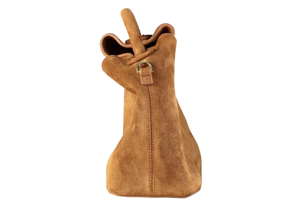 Elleme Brown Baozi Suede Cognac Handbag