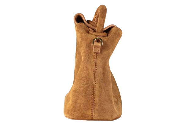 Elleme Brown Baozi Suede Cognac Handbag