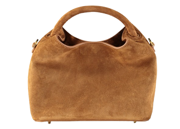 Elleme Brown Baozi Suede Cognac Handbag