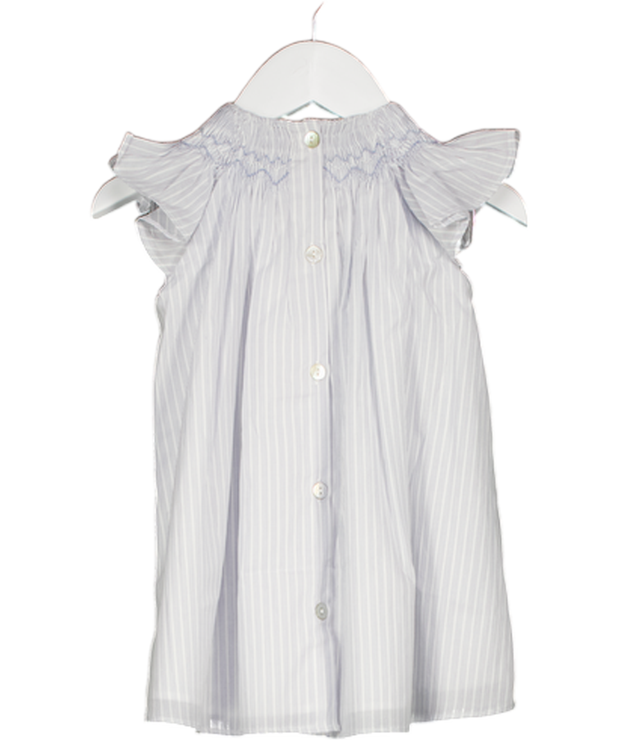 Tartine et Chocolat White Lavande Striped Embroidered Smocked Dress 6-9 Months