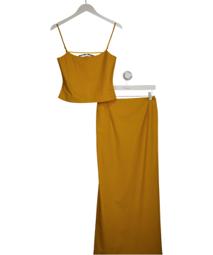 JACQUEMUS Saffron Yellow Wool Blend Le Splash 'le Haut Tangelo' Camisole ( Uk 8) And La Jupe Pina Midi Skirt UK 10