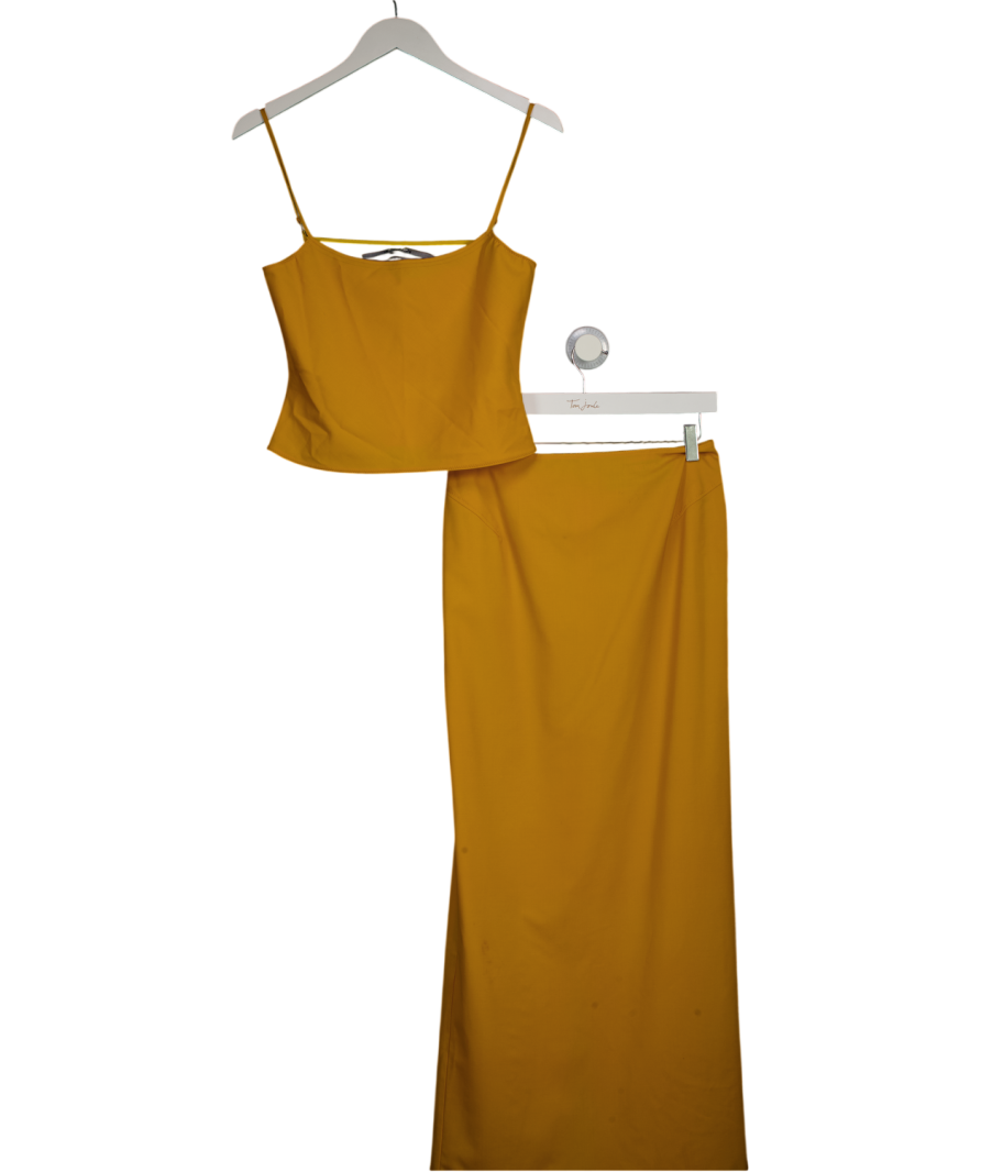 JACQUEMUS Saffron Yellow Wool Blend Le Splash 'le Haut Tangelo' Camisole ( Uk 8) And La Jupe Pina Midi Skirt UK 10