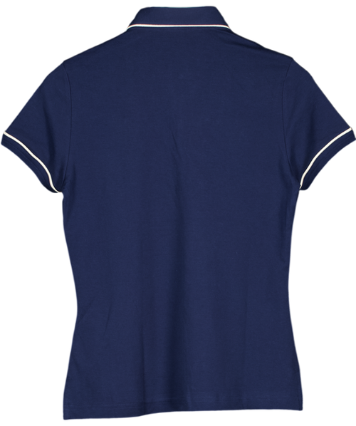 ADIDAS Blue Originals Twistknit Trefoil Polo Shirt UK S