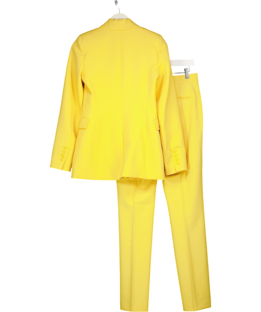 ZARA 2-piece Yellow Double Breasted Blazer And Straight Leg Trouser Suit UK XS