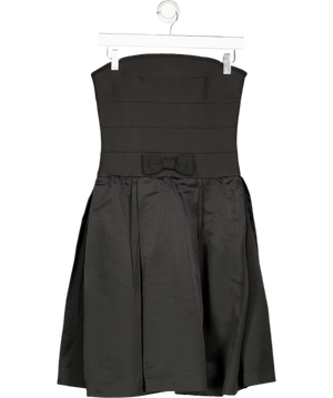 D&G DOLCE & GABBANA Black Bandage Corset Top Satin Bow Detail Dress It42 UK 10