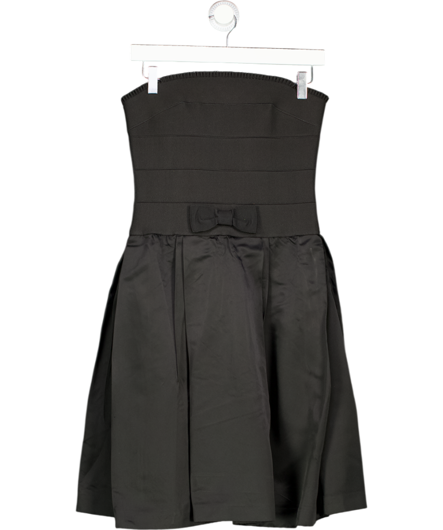 D&G DOLCE & GABBANA Black Bandage Corset Top Satin Bow Detail Dress It42 UK 10