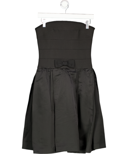 D&G DOLCE & GABBANA Black Bandage Corset Top Satin Bow Detail Dress It42 UK 10