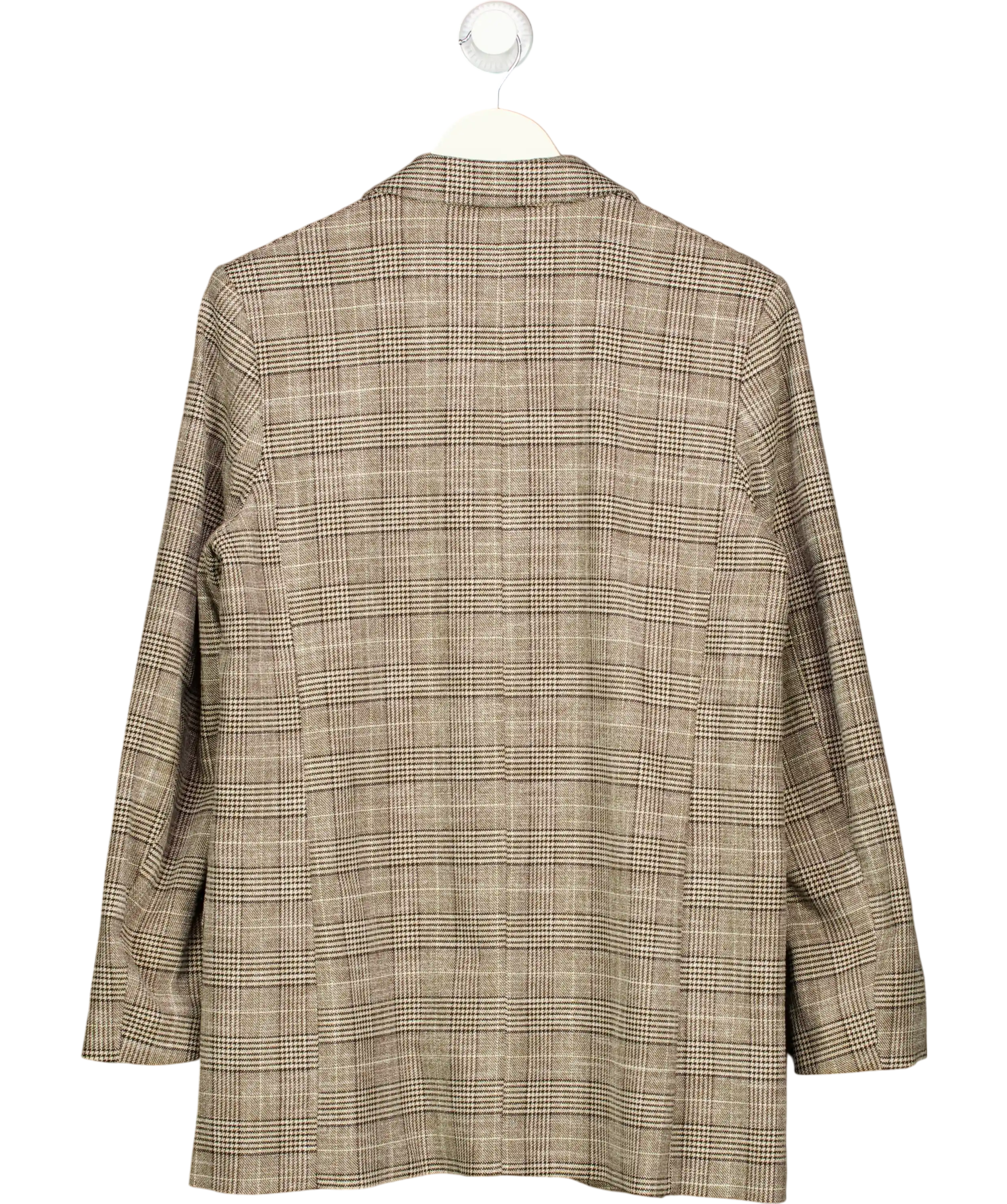 H&M Brown Prince Of Wales Check  Oversize Blazer UK S