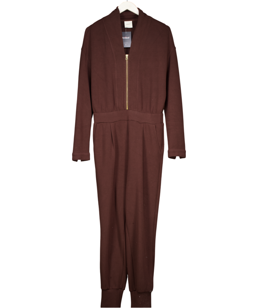 Varley Coffee Been Brown  Doublesoft Talia Jumpsuit UK M