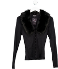 White Fox Black All Bundled Up Knit Cardigan UK M