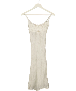 La Casa Madce White Maxi Dress UK S
