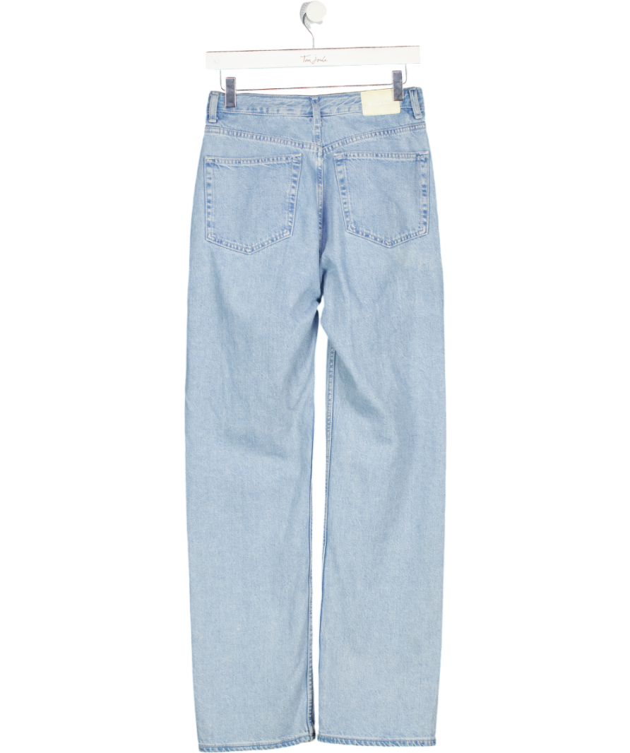 Weekday Blue Twin Cotton Dipped Waist Jeans W28