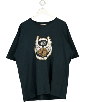 Harley Davidson Blue Vintage 2008 Anniversary Tee UK XXL