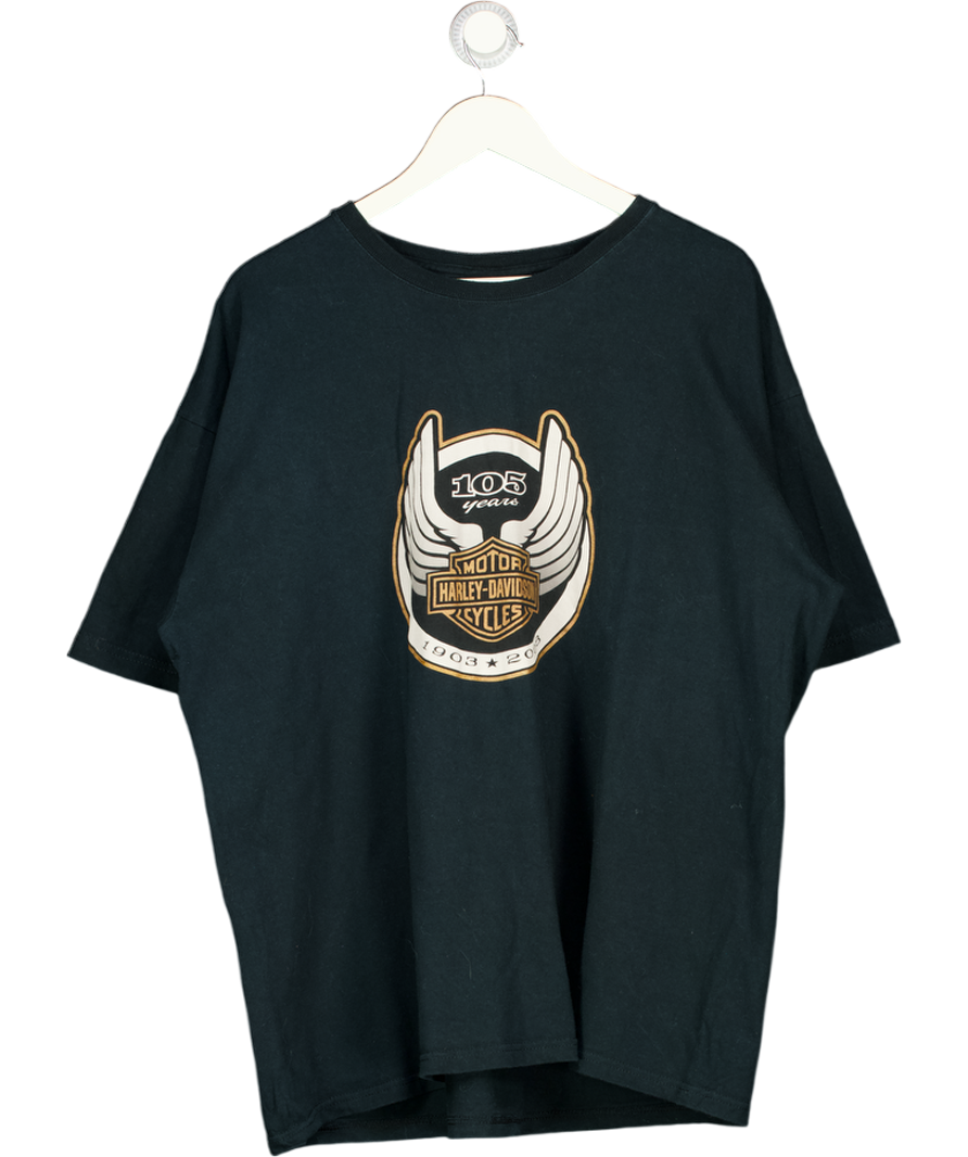 Harley Davidson Blue Vintage 2008 Anniversary Tee UK XXL