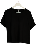 ARKET Black Relaxed Cotton T-shirt UK S