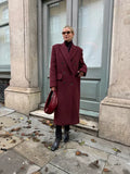Arket Burgundy Red Oversized Wool Coat UK 12