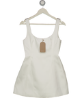 MESHKI Beth Satin Mini Dress - White UK XS