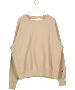 CHAMPION Beige Reverse Weave Sweatshirt UK XL