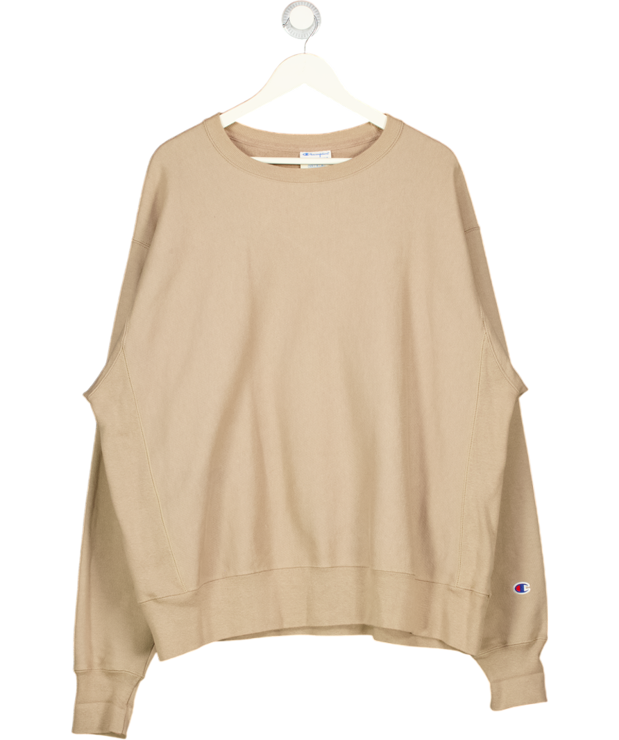 CHAMPION Beige Reverse Weave Sweatshirt UK XL