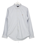 Polo Ralph Lauren Blue Slim Fit Striped Oxford Shirt UK M
