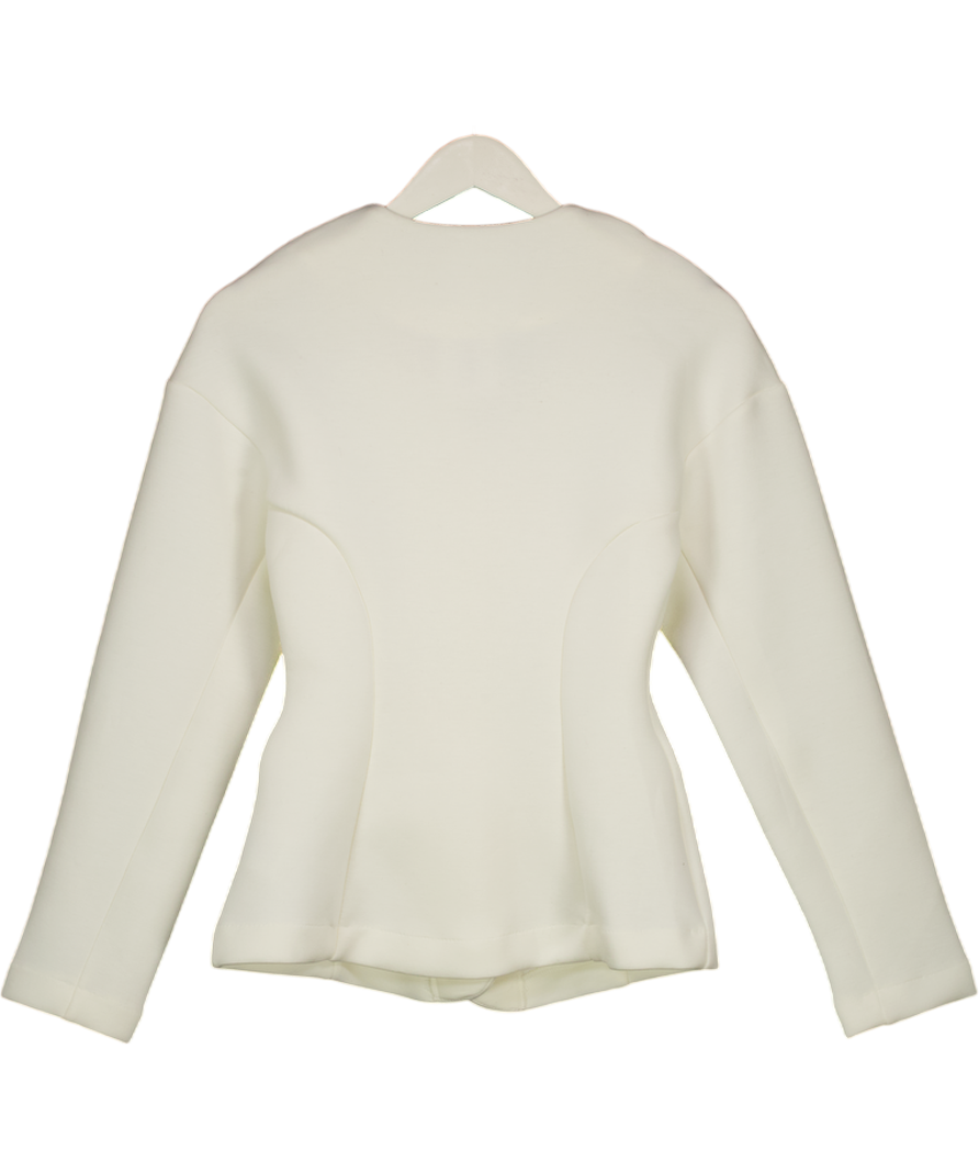 H&M Ivory White Fitted Sciba Blazer UK XS