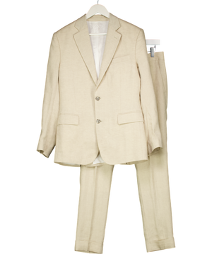 J.Lindenberg 2-piece Beige Linen Suit UK S