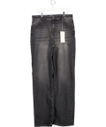 AMBELA Washed Black Stretch Straight Leg Jeans - Tall UK 18