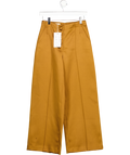 ZARA Caramel Brown Satin Wide-leg Trousers UK XS