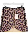 ISABEL MARANT Multicoloured Quilted Abstract Mini Skirt Fr38 UK 10
