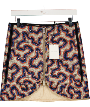 ISABEL MARANT Multicoloured Quilted Abstract Mini Skirt Fr38 UK 10