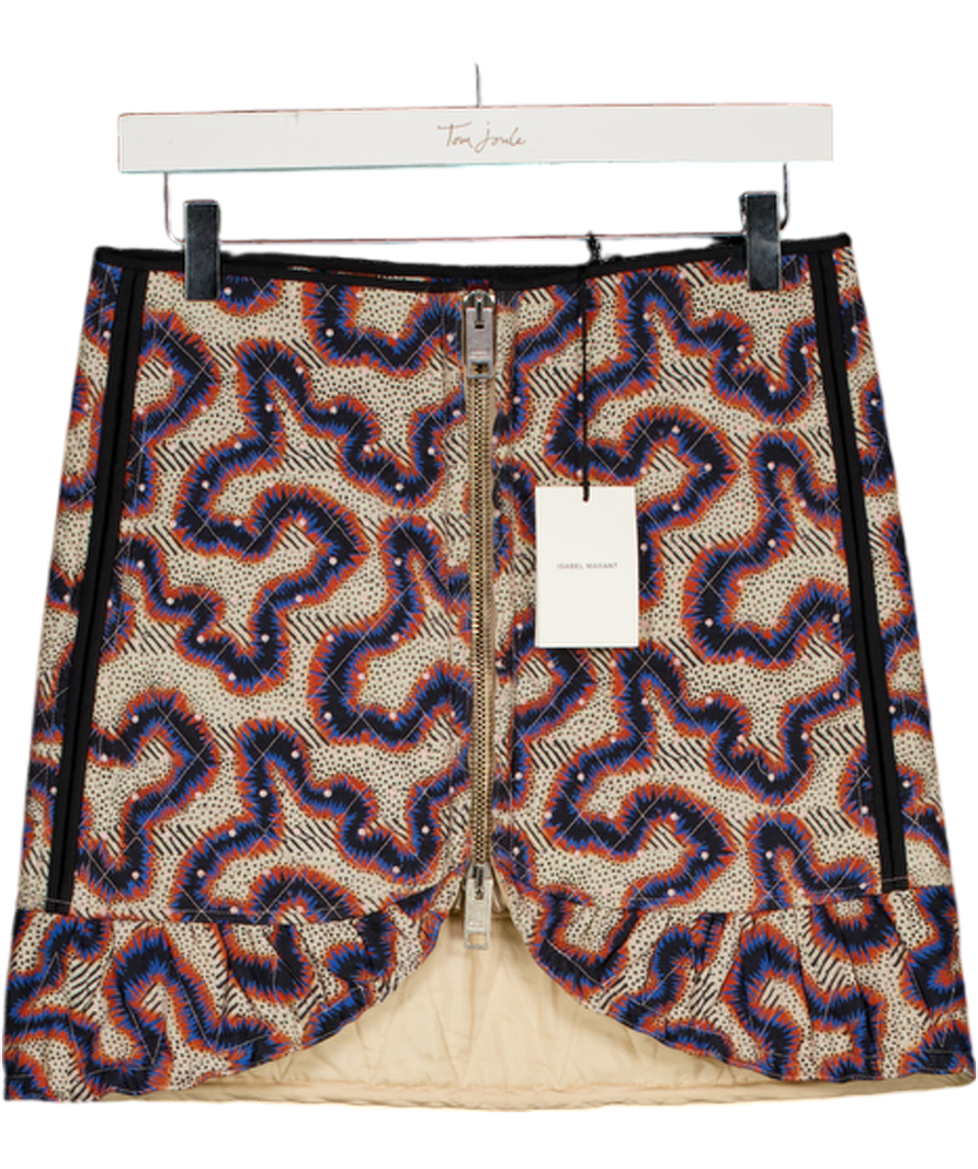 ISABEL MARANT Multicoloured Quilted Abstract Mini Skirt Fr38 UK 10