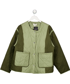Monsoon Lulu Two-tone Quilted Jacket Green UK XL