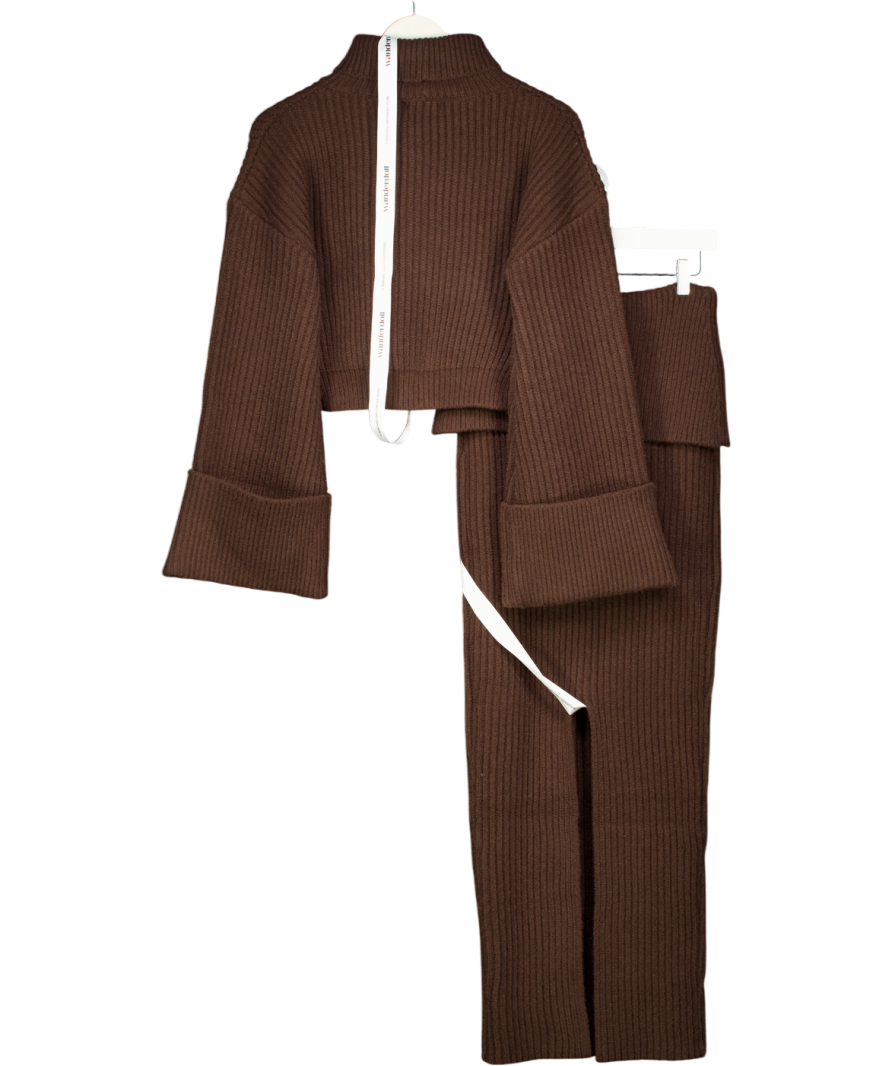 WANDERDOLL Brown 2-piece Mabel Jumper And Maxi Skirt Set UK S