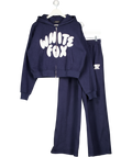 White Fox Blue 2-piece Zipped Jacket And Sweatpants Set UK S/M