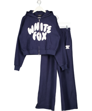 White Fox Blue 2-piece Zipped Jacket And Sweatpants Set UK S/M