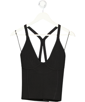 ZARA Black Knit Bodycon Top UK S