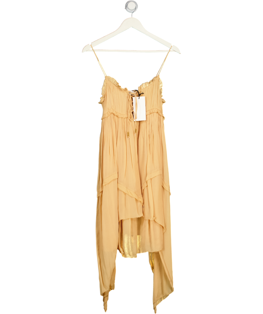 ZARA Orange Asymmetric Ruffled Dress UK XS