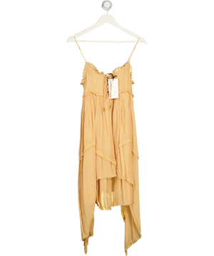 ZARA Orange Asymmetric Ruffled Dress UK XS