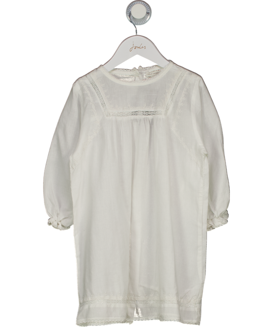 Belle Enfant Cream Lace And Embroidery Dress Ecru 5-6 Years