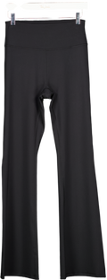 LILYSILK Black Silk Blend Silkcontour Drape Flow Yoga Trousers UK S