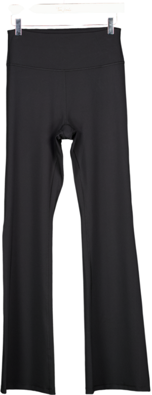 LILYSILK Black Silk Blend Silkcontour Drape Flow Yoga Trousers UK S