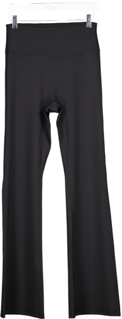 LILYSILK Black Silk Blend Silkcontour Drape Flow Yoga Trousers UK S