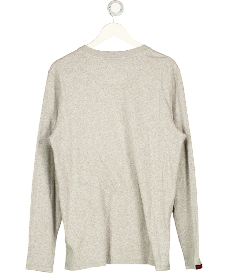 SUPERDRY Grey Vintage Athletic Long Sleeve Top UK L
