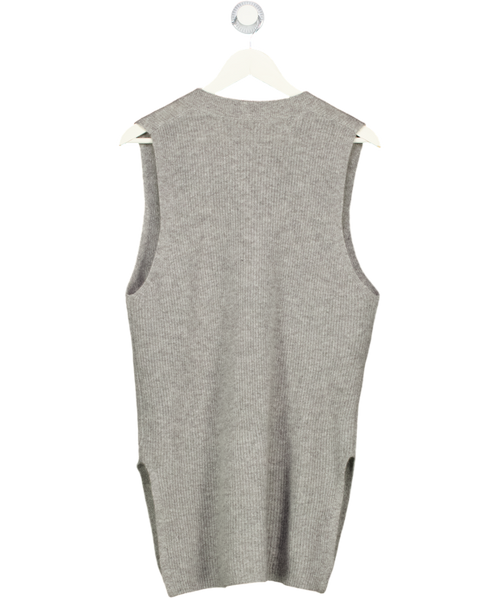 360CASHMERE Grey 100% Cashmere Oversize Longline Knit With Side Splits UK S
