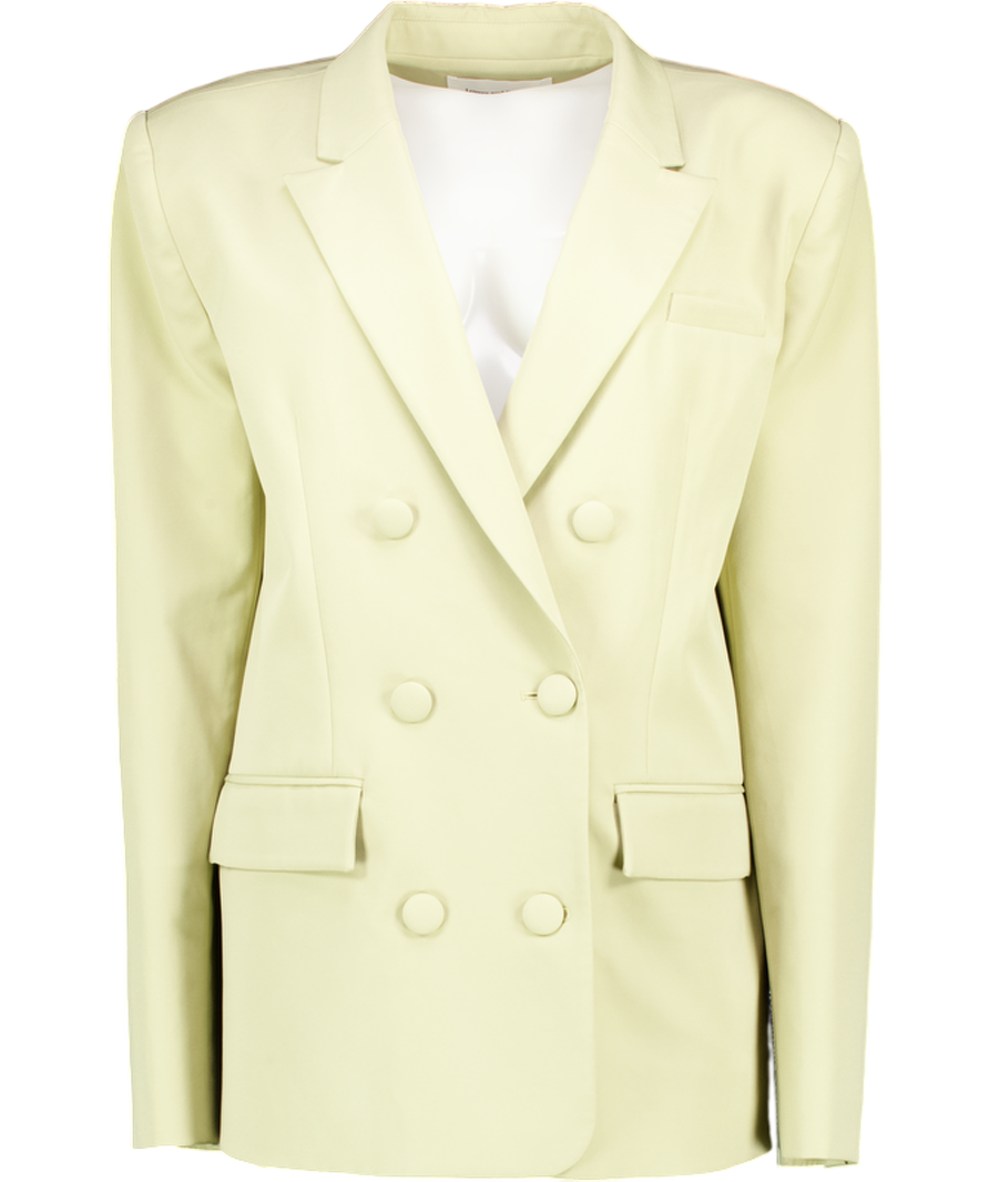 LOVERS AND FRIENDS Light Green Double Breasted Oversize Blazer UK M