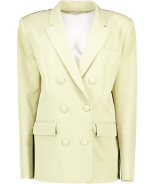 LOVERS AND FRIENDS Light Green Double Breasted Oversize Blazer UK M