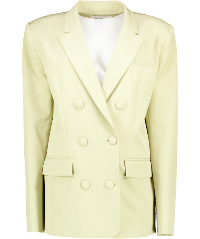 LOVERS AND FRIENDS Light Green Double Breasted Oversize Blazer UK M