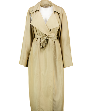 THE FRANKIE SHOP Raglan Sleeve Trench Coat - Beige UK XS/S